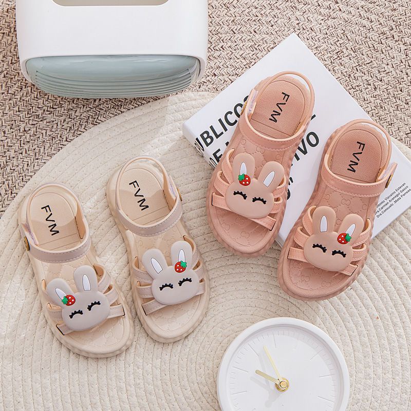 Medan Termurah KD028 (Size 26-35) Sendal anak perempuan import sandal murah bunny strowberry