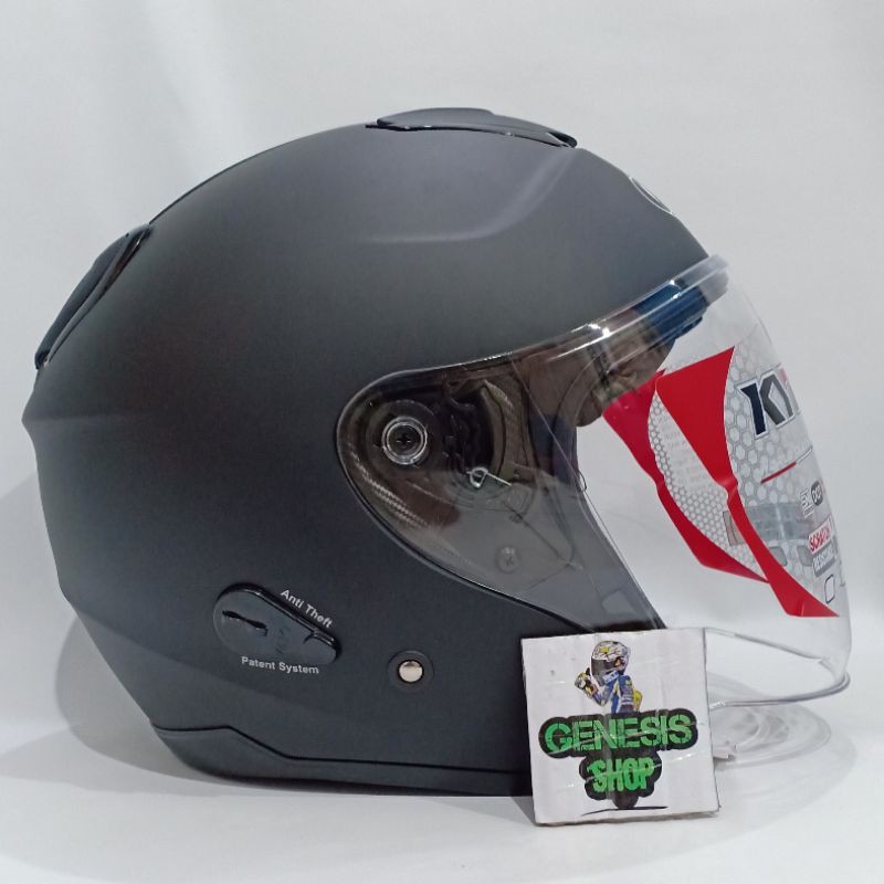 Helm KYT half face helm KYT KYOTO solid polos-7