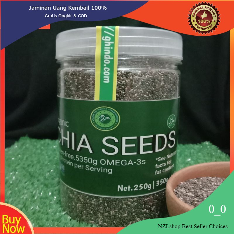

Organic Black Chia Seed 500 gr Chiaseed Chiajoy Original
