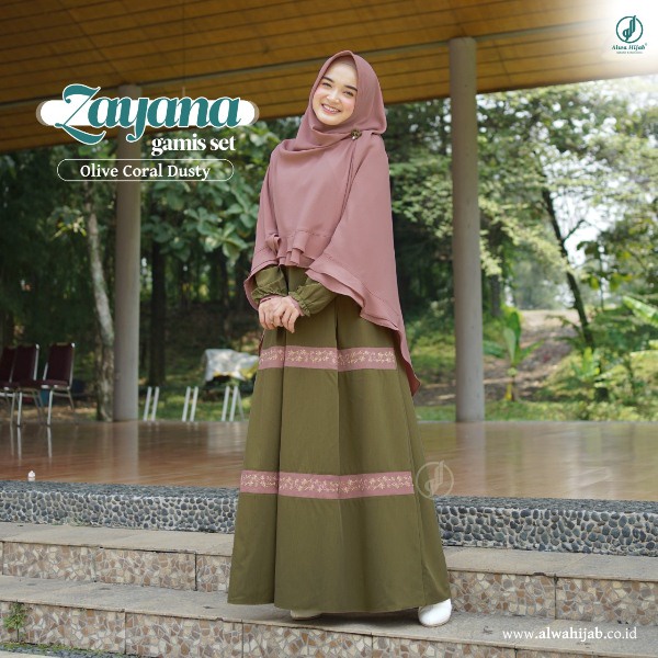 Gamis ZAYANA By Alwa Hijab | Set Gamis +Khimar |Baju Gamis Wanita Terbaru 2021 -Gamis Zayana by  Alw