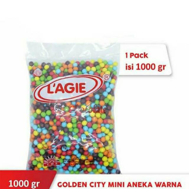 

Golden city mini warna warni coklat lagie murah 1 kg parcel lebaran