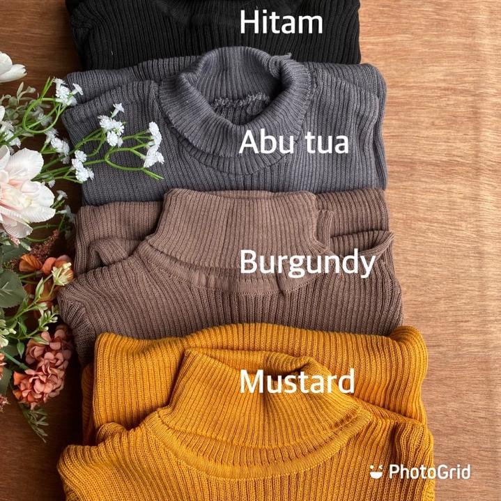 SALEE.. TURTLENECK NEW DAISY PANJANG | INER RAJUT WANITA AISHA HIJAB BAJU DALAMAN TURTLENECK KNIT RA