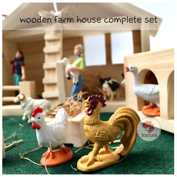 Zoetoys Wooden Farm House Complete Set | Mainan Edukasi Anak