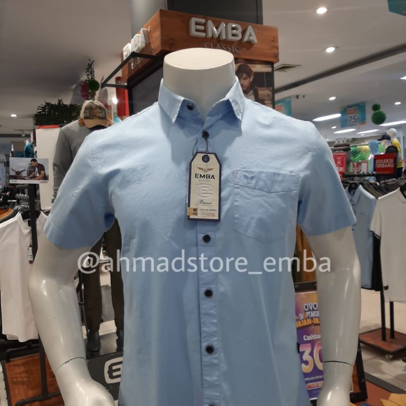 Kemeja emba classic /kemeja polos /kemeja pendek /kemeja kuning /kemeja putih /kemeja biru /emba mal