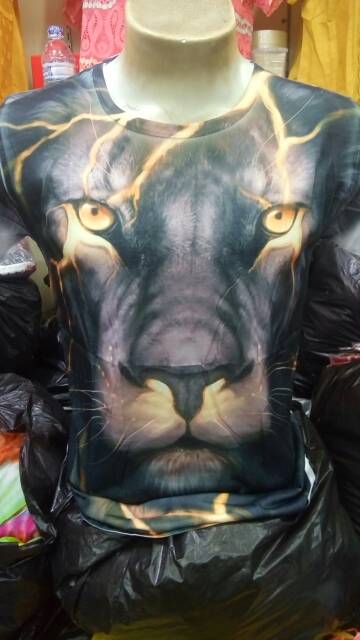 Termurah Kaos Printing Karakter Animal Dasar Putih