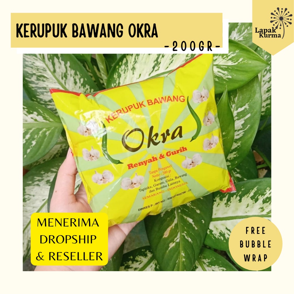 

Kerupuk Bawang Renyah Mentah Okra 200 gr