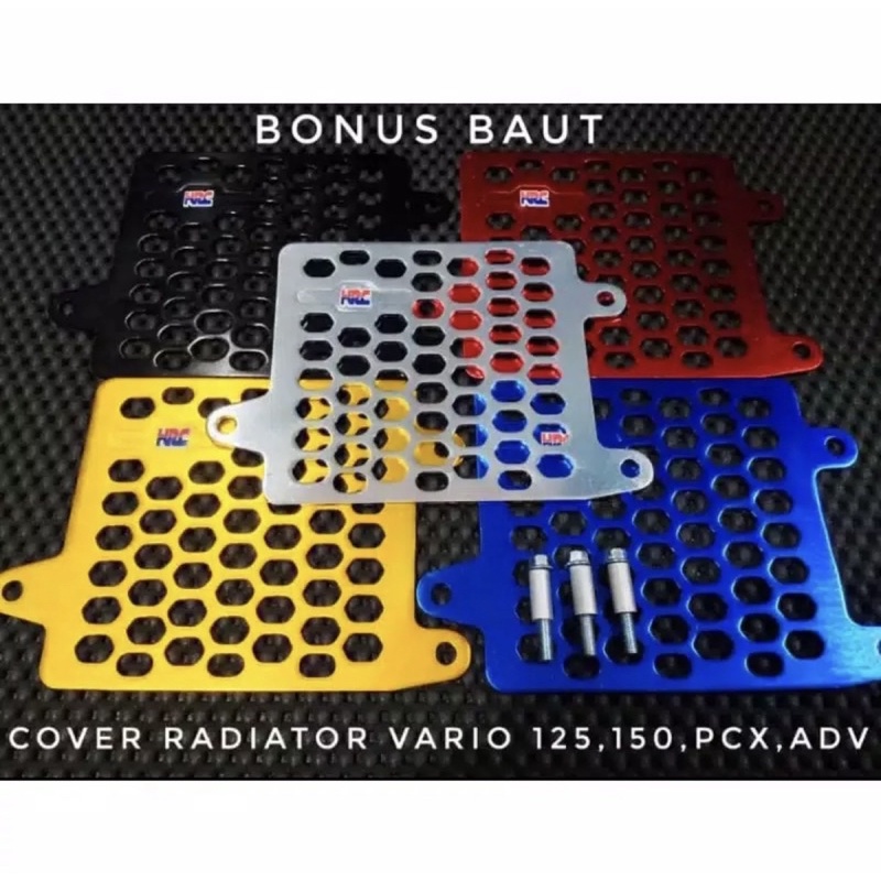 PROMO TUTUP COVER RADIATOR HRC VARIO 125 15,ADV, PCX BAHAN CNC FREE BAUT