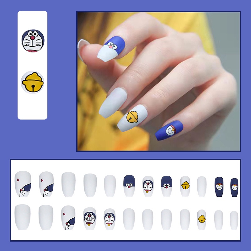 Kuku Palsu Fake Nail 24 Pcs Kemasan Strip Kuku Palsu Baru Fake Nails Kuku Palsu 3d Kuku Palsu Polos French Manicure-T147