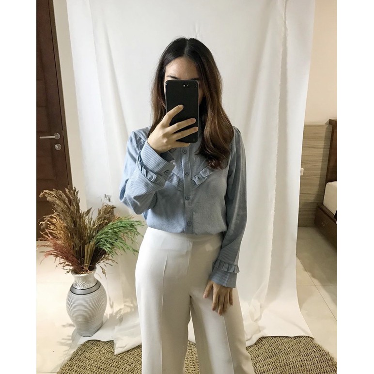 [BISA COD] CELESTA TOP - Atasan Kemeja Casual / Baju Bangkok Premium Import