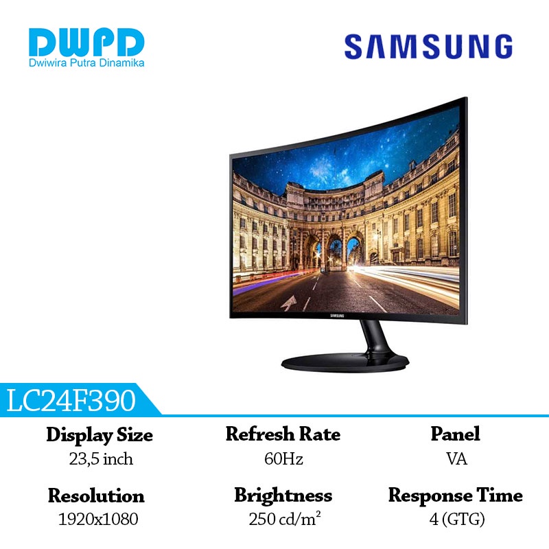 Samsung Monitor Curve LC24F390 24inch 60Hz Full HD