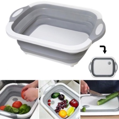 ⚡MALL⚡Talenan Baskom Lipat serbaguna / Talenan Baskom Multifungsi / Talenan plastik / Talenan Lipat 