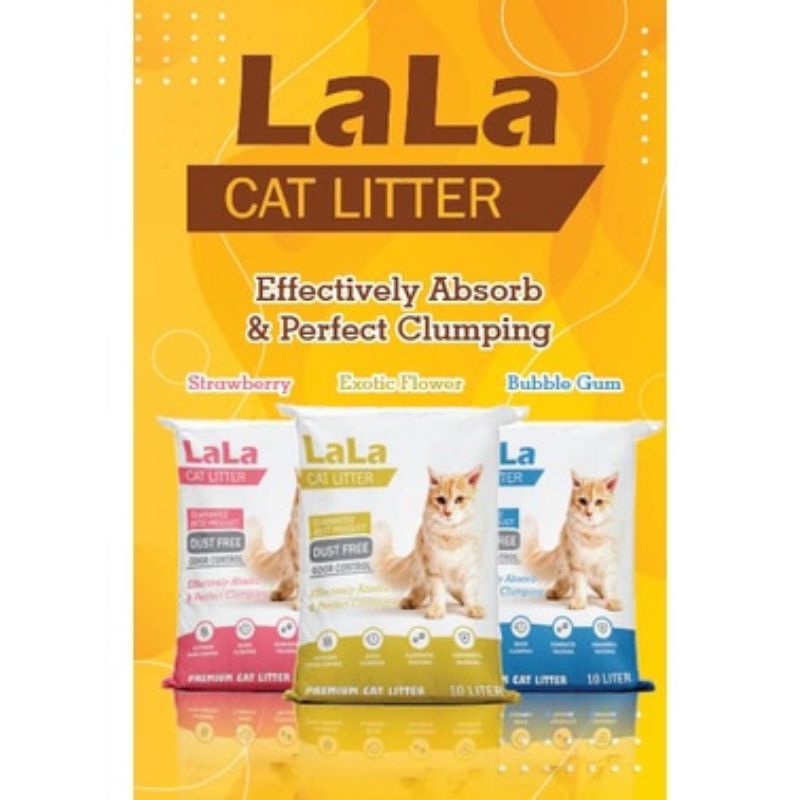 LALA CAT LITTER PASIR KUCING LALA gumpal wangi tidak berdebu GOJEK ONLY