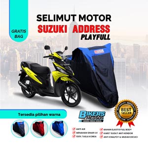 Selimut Motor Suzuki Address Playfull Cover Motor Bikers Medsos Waterproof