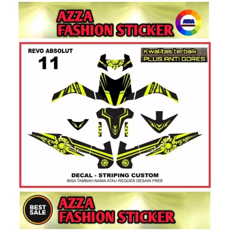 Sticker Striping Decal Revo Absolute, Sticker Decal Honda Revo Absolute, Sticker Revo Absolute 11