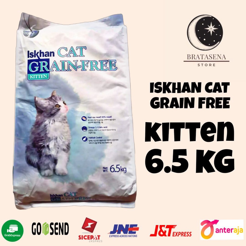 ISKHAN CAT GRAIN FREE KITTEN / MAKANAN KUCING 6,5KG (GOSEND GRAB)