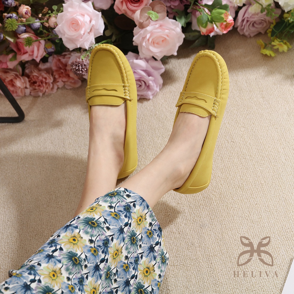 HELIVA FRIDA Loafer Shoes Sepatu Flat Bahan Kain Kanvas H765 Original Brand