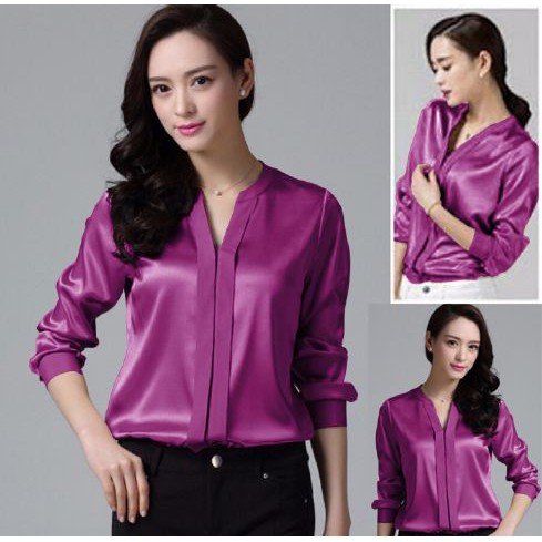 Blouse Yuzuki Fanta SW blouse wanita saten velvet pink fanta bestseller