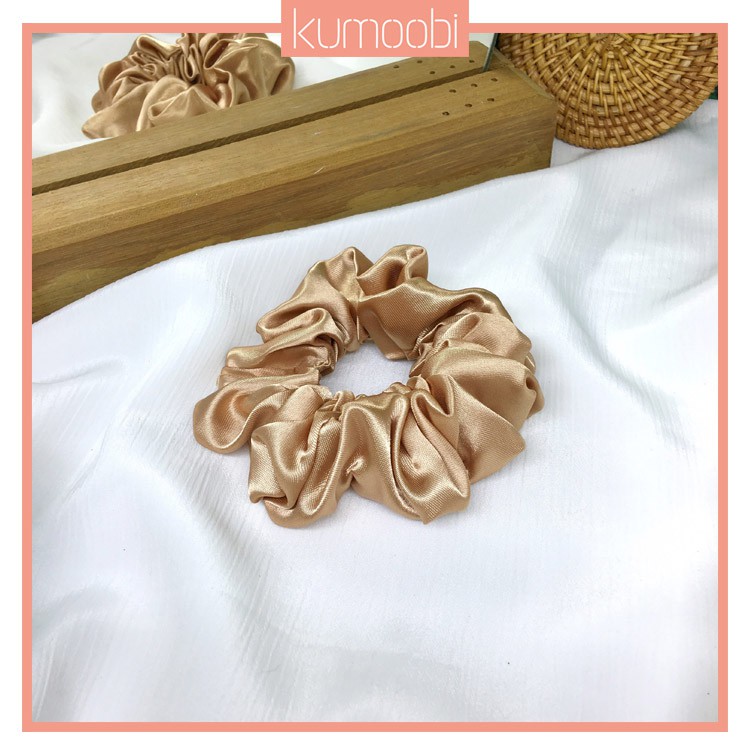 Kumoobi - Scrunchie Satin Silk Ikat Rambut Cepol Wanita Model Tiara
