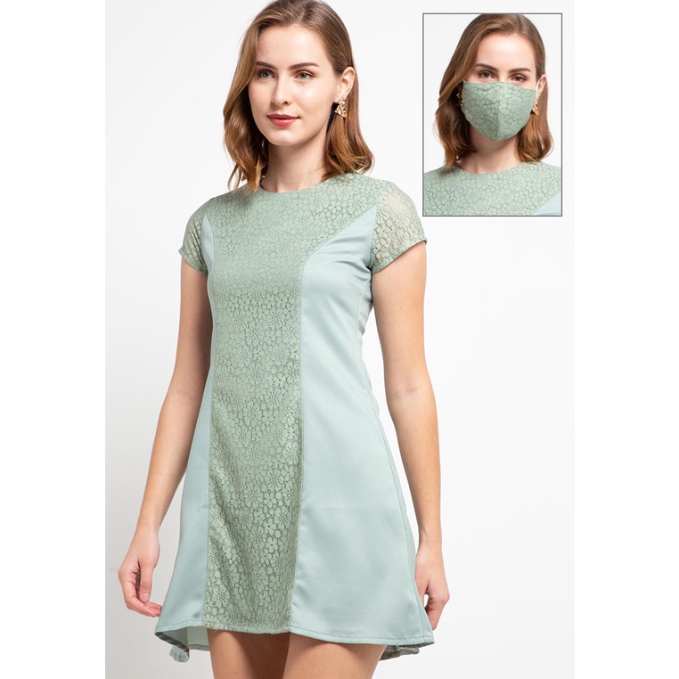 [Exit] Dress Wanita Mini Brokat Original