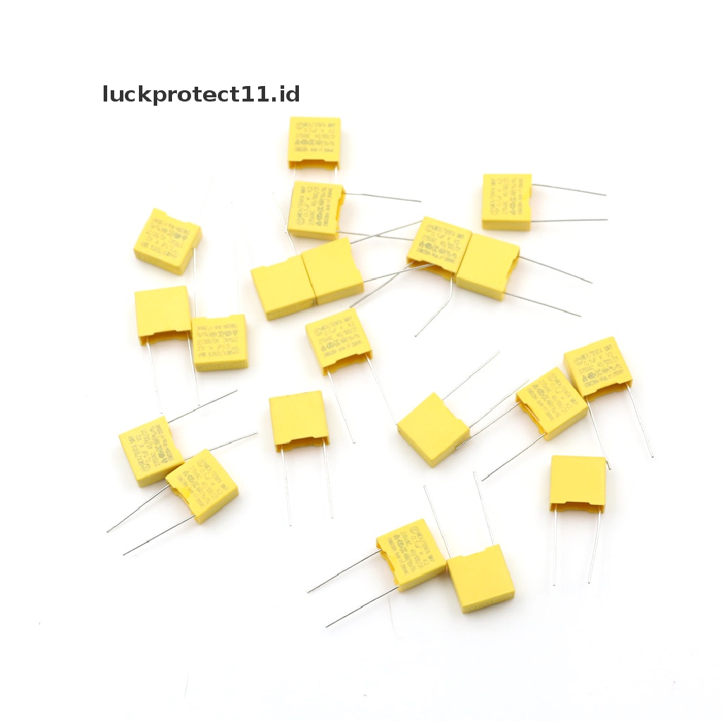 20pcs Kapasitor Film Bahan Polypropylene 0.1UF X2 104 100NF 275V 10mm