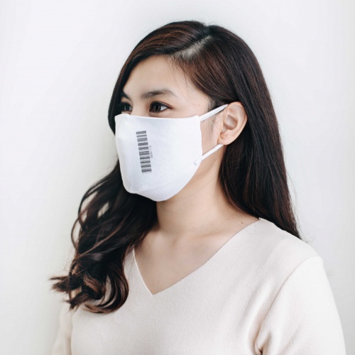 EVERY DAY MASK Reusable mask 3 layer white barcode 1-p