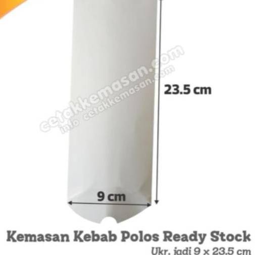 

♧ Bungkus Kemasan Dus Box Kebab uk 9 x 24 cm POLOS ⅎ