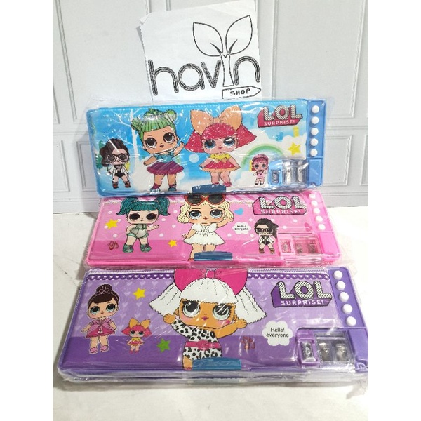 kotak pensil Magnet 5 + 1 TOMBOL/pencil case magnet-LOL