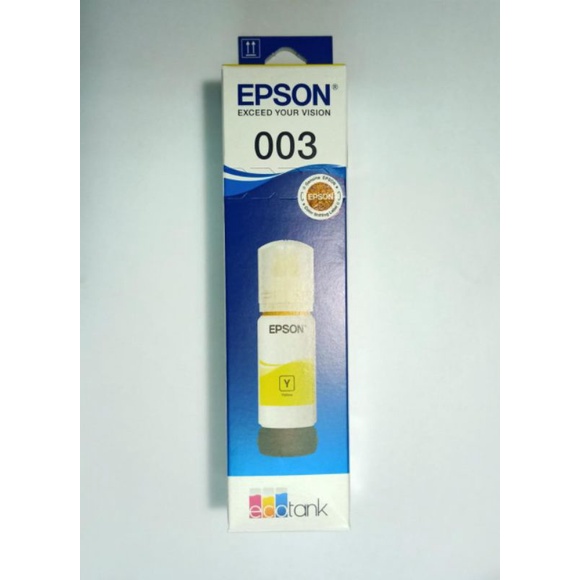 Tinta Epson T003 Yellow T 003 003Y Original Cartridge Ori Resmi Asli