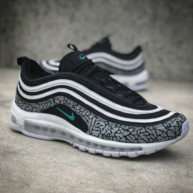 NIKE AIRMAX 97 ATMOS ELEPHANT "BLACK/CLEAR JADE-WHITE"