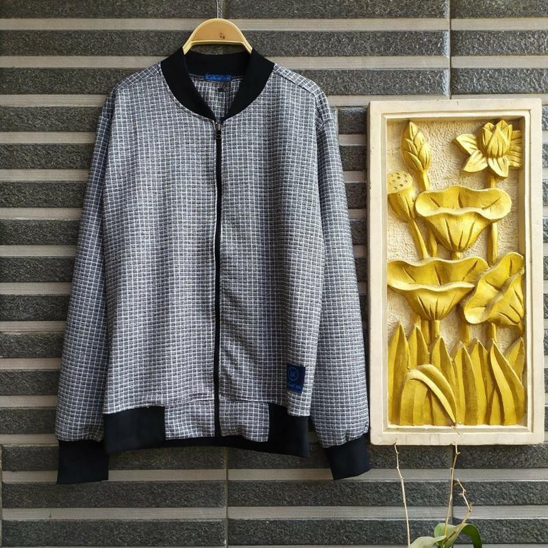 JAKET MOTIF KOTAK KOTAK KEREN GAUL DISTRO