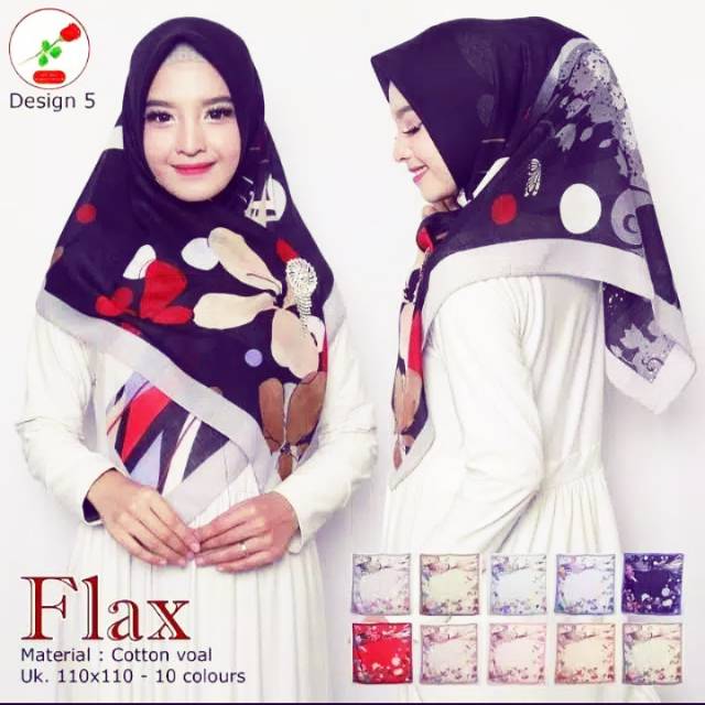 Jilbab segiempat Motif || Jilbab Motif