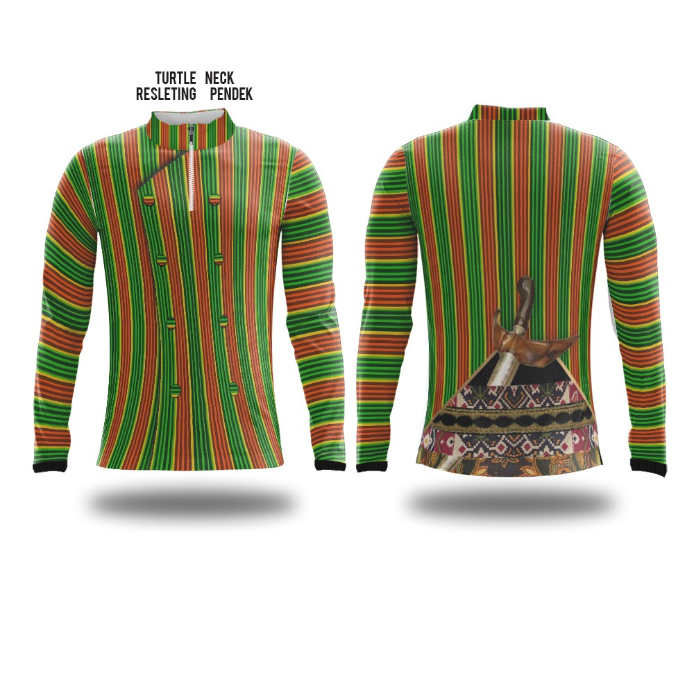 Kaos Baju Jersey jersy sepeda gowes mtb  seli lipat onthel  lurik keris ontel jawa etnik panjang