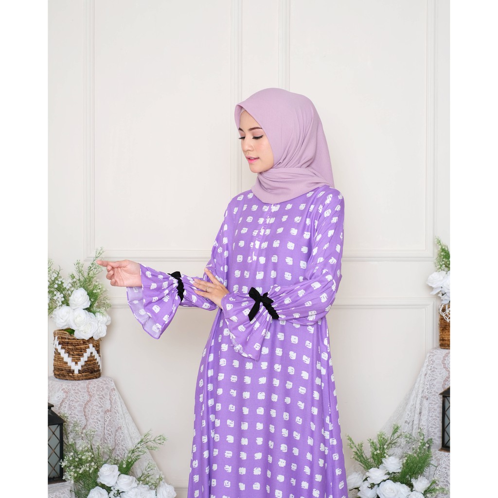 Luna homey dress gamis rayon viscose homedress bahan twill premium jumbo