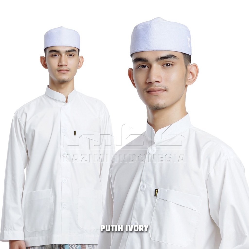 [GRATIS PECI / SIWAK] Koko Haibah Kazimi Putih Ivory Ivori Gamis Melayu Model Ammu