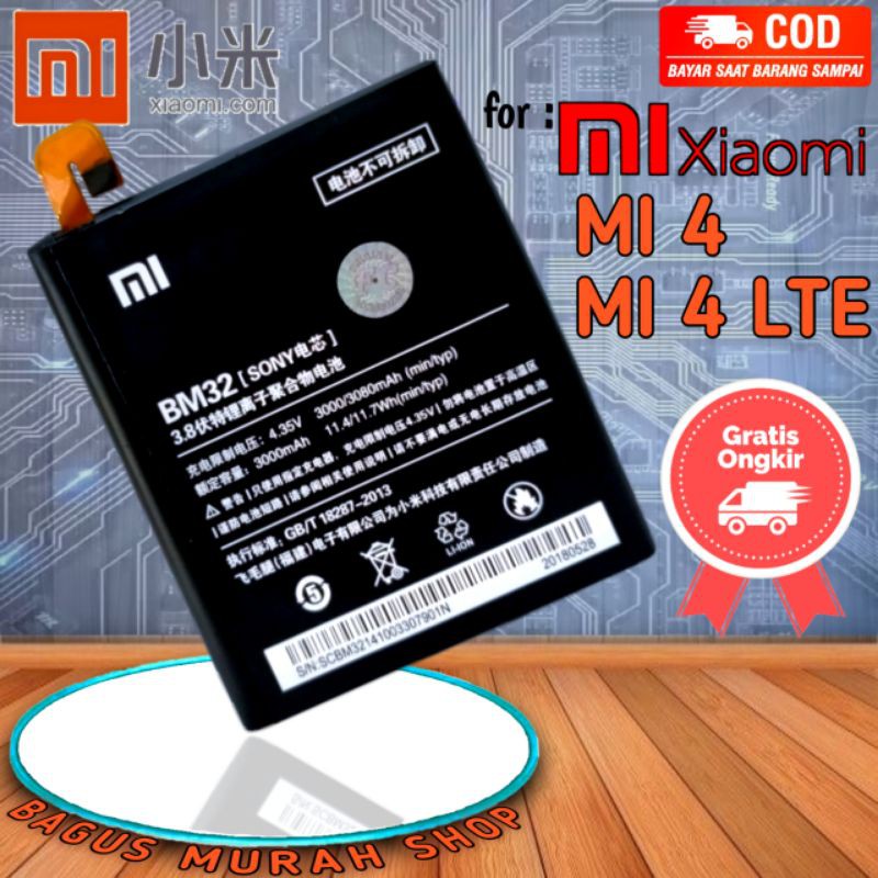 BATTERY BATERAI BATRE HP Mi4 MI 4 LTE BM-32 BATRAI BATU BM32 ORIGINAL