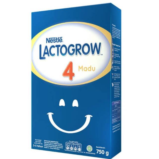 Susu lactogrow 4 750 gram Rasa Plain, Vanila & Madu