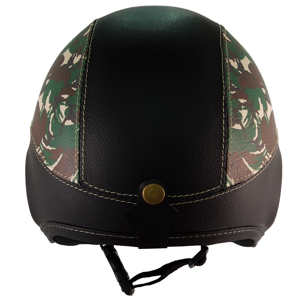 Helm Bogo Retro Anak Untuk Usia 2-6 Tahun Motif Army - Hijau Hitam