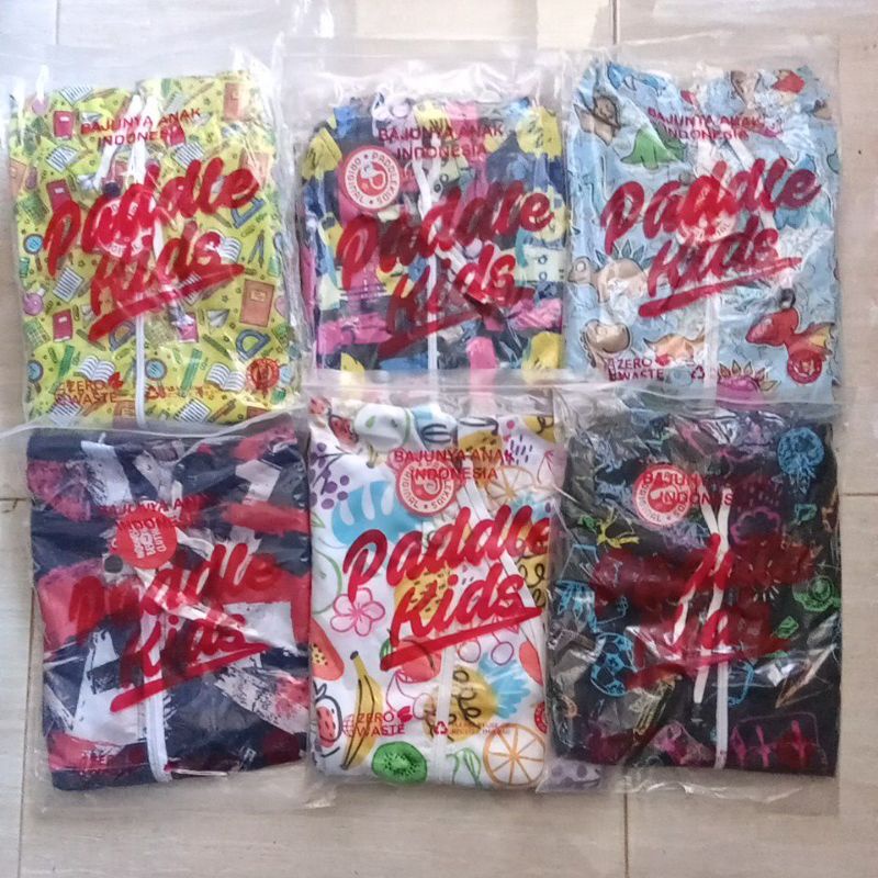 SALE RANDOM MOTIF Paddle Jaket Anak Parasut Printing 5_12 Tahun