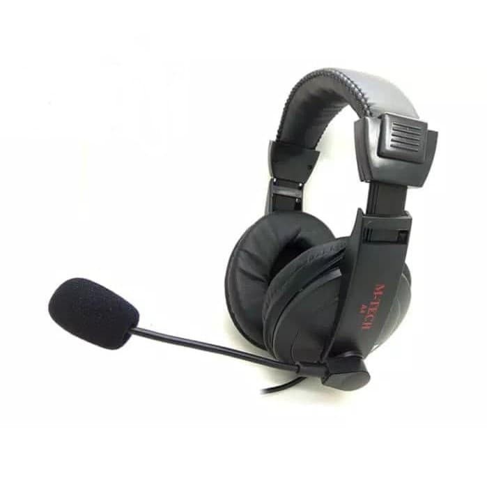 Headset M-Tech Wired 3.5mm audio-mic Stereo A4 for office/gaming Pc