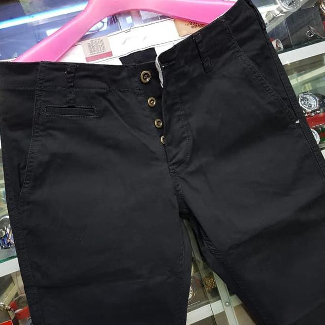 0JEK CELANA CHINO LEVIS 511 ORIGINAL IMPORT SLIMFIT STRETC - HITAM, 35 FYOF