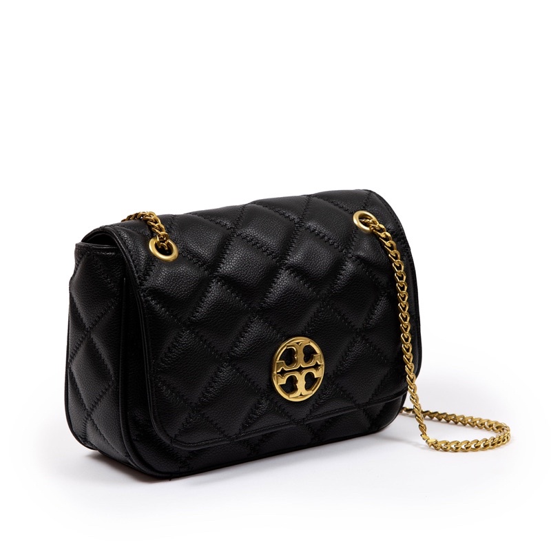 Tory Burch Willa Large Shoulder Bag New Black Shw 82369