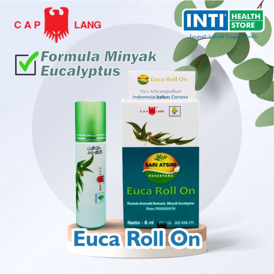 CAP LANG | Euca Roll On 8 ml | Minyak Angin Eucalyptus