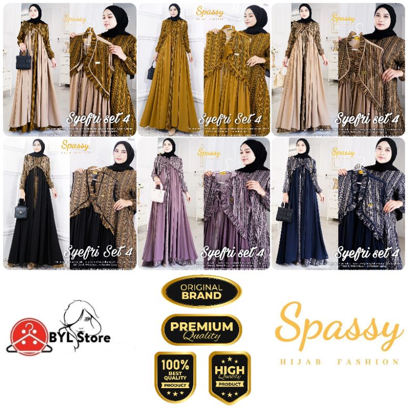 SYEFRI SET 4 MAXY ORIGINAL BY SPASSY|GAMIS DRESS MAXY TERBARU|DRESS MAXY WANITA PREMIUM~PRODUK BERLA