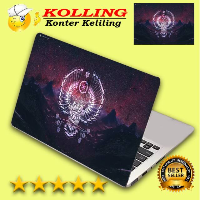 Garskin Laptop dreamcatcher owl back ungu hitam Skin Laptop Stiker Laptop