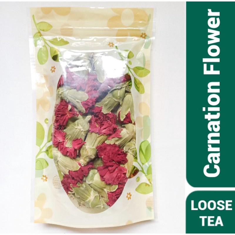 Red Carnation Flower Tea / Dianthus Caryophyllus / Teh Bunga Anyelir (25 Gram)