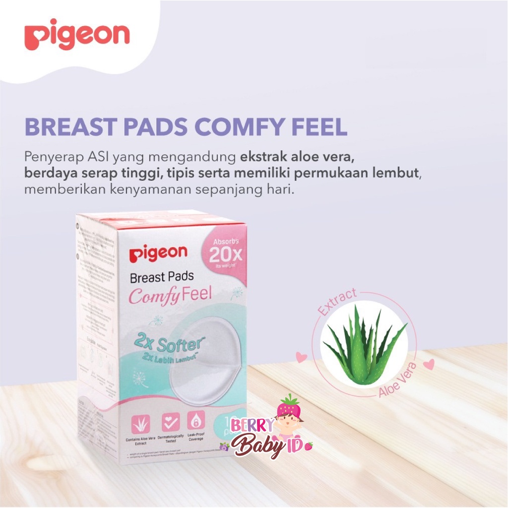 Pigeon Breast Pads Comfy Feel Padding Bra Menyusui 12 pcs 30 pcs Berry Mart