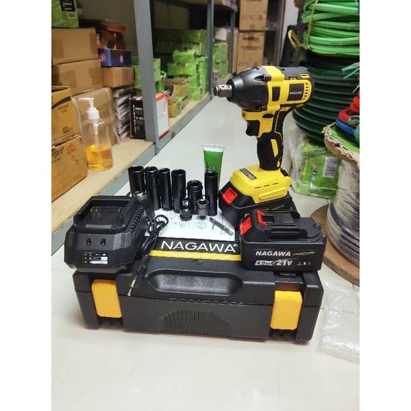 Jual Mesin Impact Wrench Baterai Nagawa V Impek Wrens V Cordless Pembuka Baut Kunci