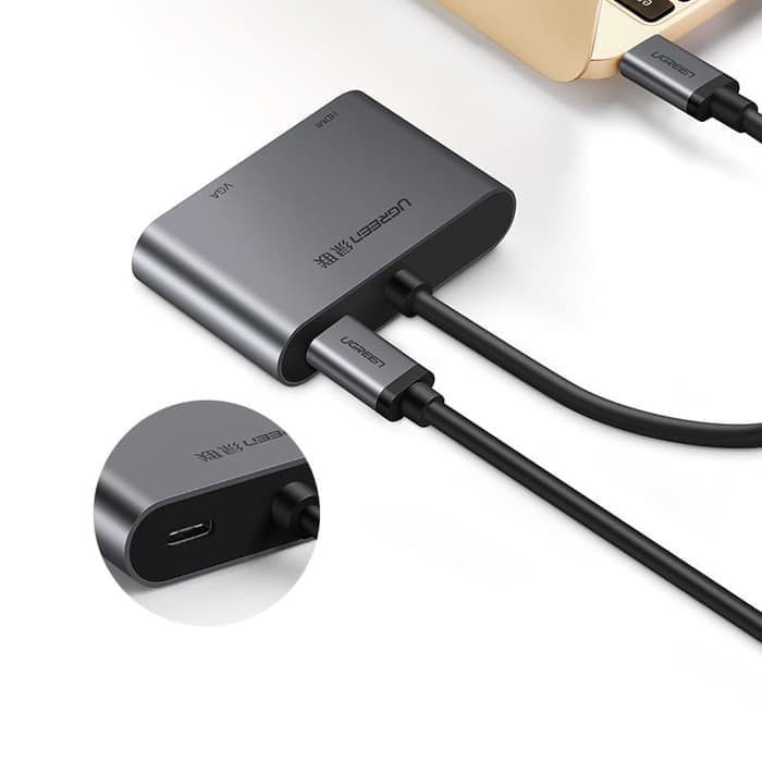Ugreen USB C ( thunderbolt 3 ) to HDMI VGA converter with PD (50505)