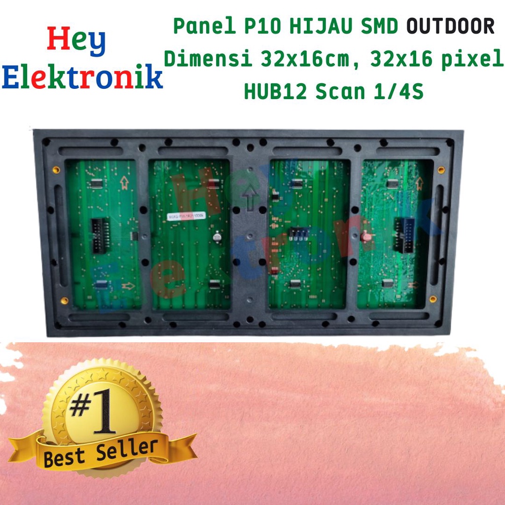 Panel Module Model Led P10 Hijau FullOutdoor SMD Running Text