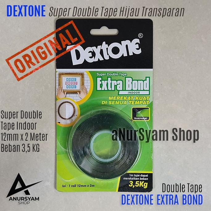 

DEXTONE Double Tape Indoor 12mm x 2M Hijau EXTRABOND Transparan anursy44 Ayo Order